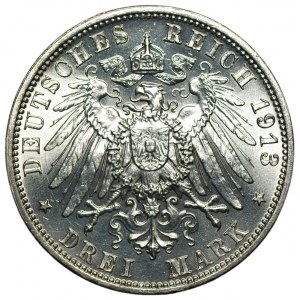 GERMANY - Saxony - 3 marks 1913 - (E) Muldenhütten