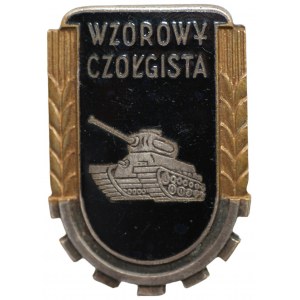 Odznaka Wzorowy Czołgista wzór 2 (1953) sygnowana