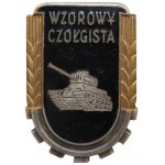 Odznaka Wzorowy Czołgista wzór 2 (1953) sygnowana