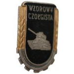 Odznaka Wzorowy Czołgista wzór 2 (1953) sygnowana