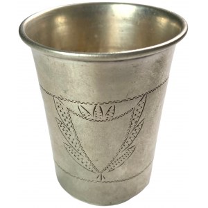 Silver mug with Ag 800 decorations