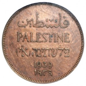 PALESTYNA - 1 mil 1939 - GCN MS 60