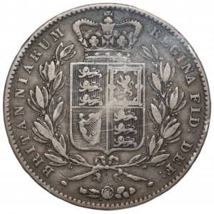 ENGLAND - 1 crown 1844 - SANGS VF20