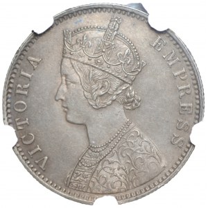 INDIE - 1 rupia 1890 - SANGS AU58