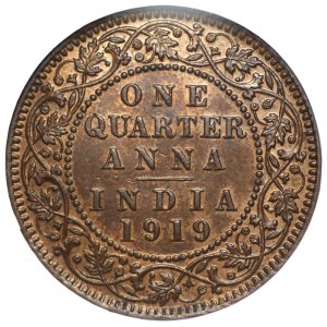 INDIEN - 1/4 anna 1919 - GCN MS63