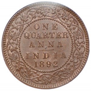 INDIA - 1/4 anna 1892 - GCN MS62