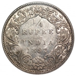 INDIA - 1/4 rupee 1897 - SANGS A55