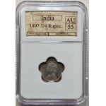INDIA - 1/4 rupee 1897 - SANGS A55