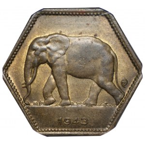 BELGIAN CONGO - 2 francs 1943 - GCN AU58
