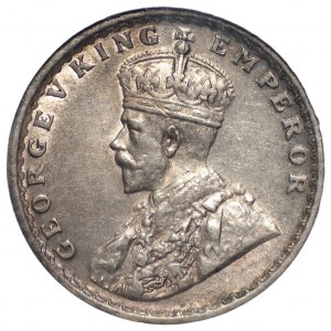 INDIA - 1/2 rupee 1936 - GCN MS63