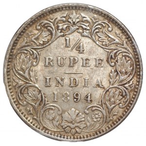 INDIEN - 1/4 Rupie 1894 - SANGS AU55