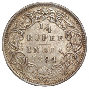 INDIE - 1/4 rupii 1894 - SANGS AU55