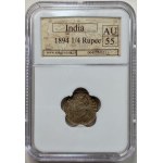 INDIE - 1/4 rupii 1894 - SANGS AU55