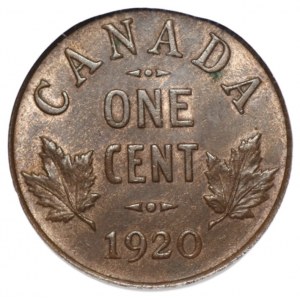 KANADA -1 cent 1920 - GCN MS63