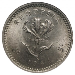 RODEZIA - 5 Cents 1964 - GCN MS66