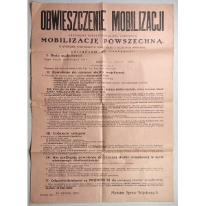 Mobilisierungsmeldung vor Ausbruch des Zweiten Weltkriegs - Donnerstag, 31. August 1939