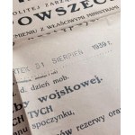 Obwieszczenie mobilizacji przed wybuche II Wojny Światowej - Czwartek 31 sierpnia 1939