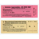 Set of invitations to exhibitions, studies, admission tickets, calendar 1973