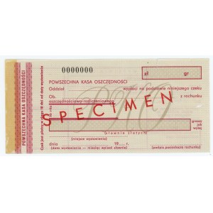 General Savings Bank - SPECIMEN 0000000 - check with endorsements on the reverse side