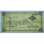 Czek Podróżniczy o wartości 100 złotych - SPECIMEN ser. AM 0000000