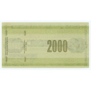 NARODOWY BANK POLSKI - SPECIMEN Czek Podróżniczy o wartości 2000 złotych - ser. M 0000000
