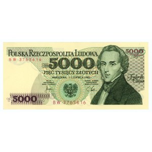 5000 złotych 1982 - seria BW