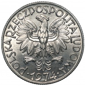 5 złotych 1974 - Rybak na TRAWCE