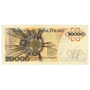 20,000 zloty 1989 - series AA - RARE