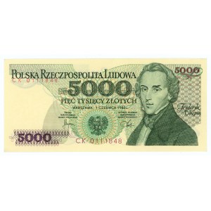 5000 złotych 1982 - seria CK - DESTRUKT