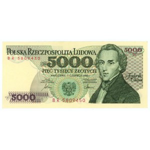5000 złotych 1986 - seria BR