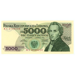 5000 zloty 1986 - BS series