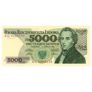 5000 zloty 1986 - BG series
