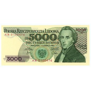 5000 Zloty 1982 - Serie AW