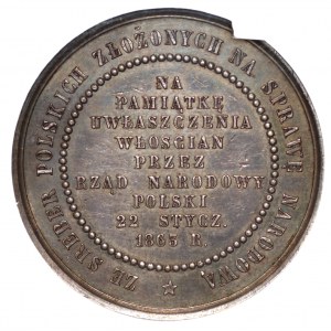 Januaraufstand - Medaille 1865 Freiheit, Gleichheit, Unabhängigkeit