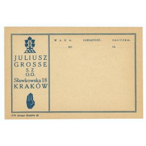 Juliusz Grosse - Sticker for a parcel of goods - Krakow
