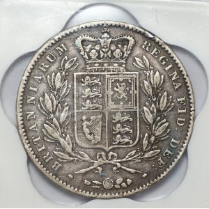ENGLAND - 1 Crown 1847 - SANGS XF40