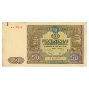 50 złotych 1946 - seria A - PIERWSZA