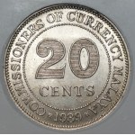 MALAYS - 20 cents 1939 - GCN MS65