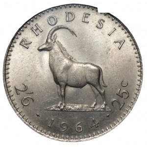 RODEZIA - 2 1/2 shillings 1964 - GCN MS63