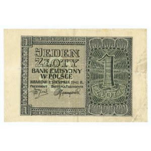1 złoty 1941 - bez serii i numeracji
