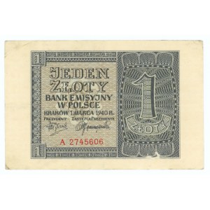 1 złoty 1940 - seria A