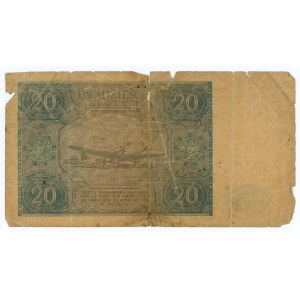 20 zloty 1946 - series D - blue