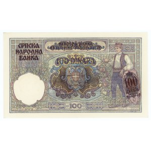 Serbia, 100 dinarów 1941