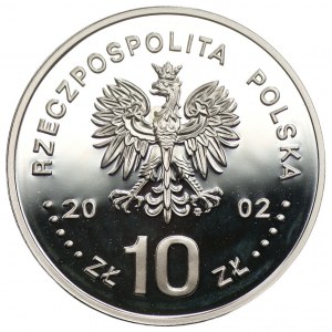 10 złotych 2002 - August II Mocny + folder emisyjny
