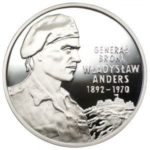 10 złotych 2002 - Gen. Władysław Anders + folder emisyjny