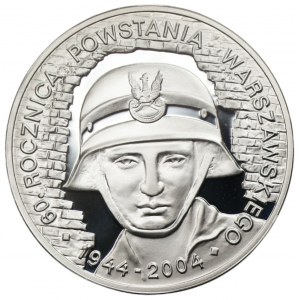 10 złotych 2004 - 60. Rocznica Powstania Warszawskiego + folder emisyjny