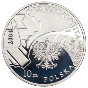 10 Zloty 2004 - 85. Jahrestag der Gründung der Polizei + Emissionsmappe