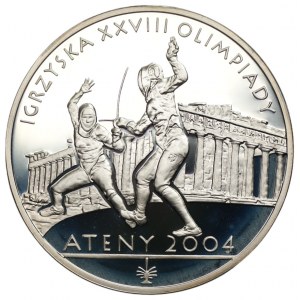 10 złotych 2004 - ATENY 2004 + folder emisyjny