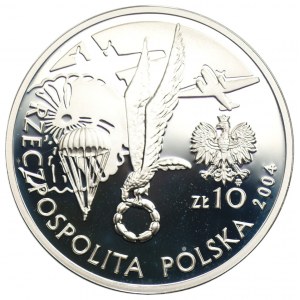 10 złotych 2004 - Gen. Stanisław Sosabowski + folder emisyjny