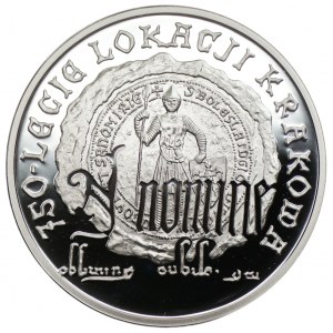 10 złotych 2007 - 750-lecie Lokacji Krakowa + folder emisyjny